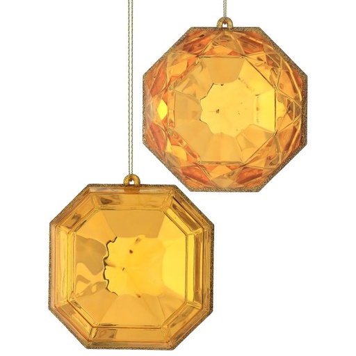 [MTX67413] 4" ACRYLIC RND/SQR PRECIOUS GEM ORNAMENT INDIVIDUAL