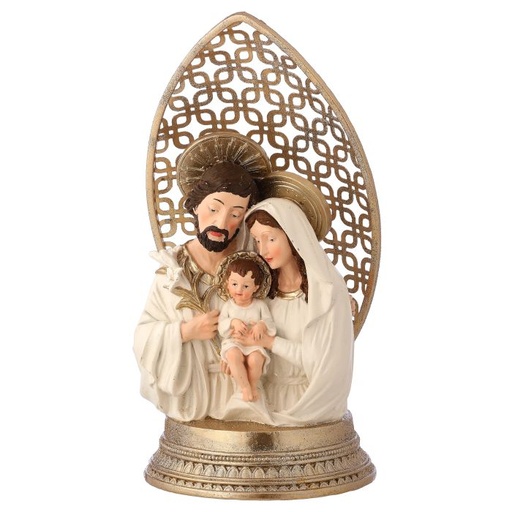 [MTX73361] 12" RESIN HOLY FAMILY W/METAL GATE