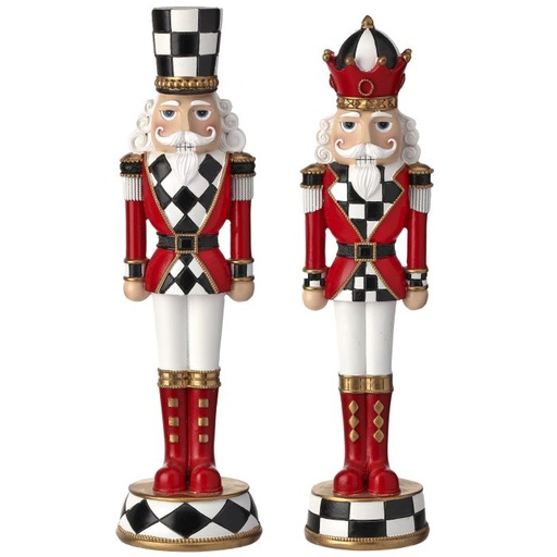 [MTX73310] 13" RESIN NUTCRACKER ON BASE INDIVIDUAL