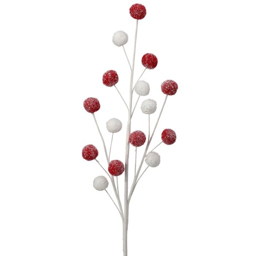 [MTX73367] 21" POMPOM SPRAY W/SNOWGLITTER