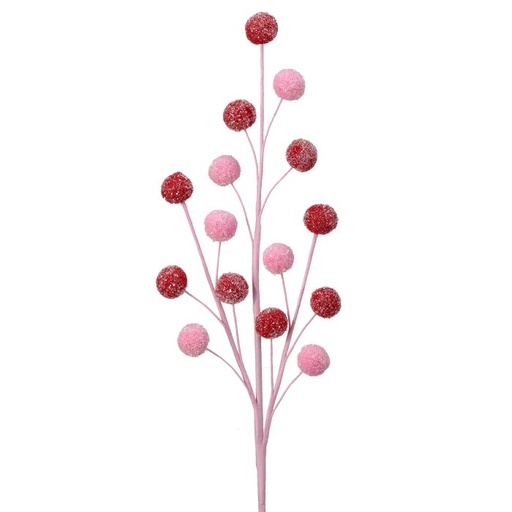 [MTX73367] 21" POMPOM SPRAY W/SNOWGLITTER 