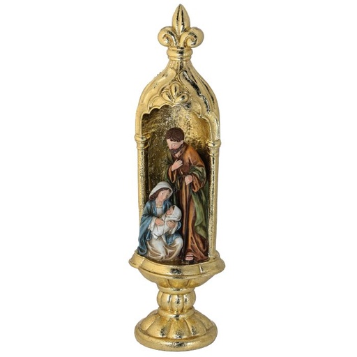 [MTX73178] 18" RESIN HOLY FAMILY W/ CATHEDRAL