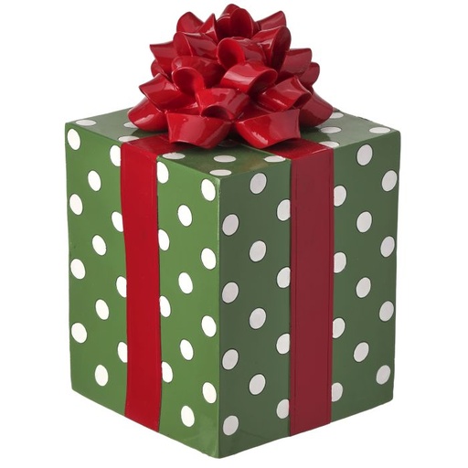 [MTX71076] 14" RESIN GIFT PACKAGE W/BOW RGAS