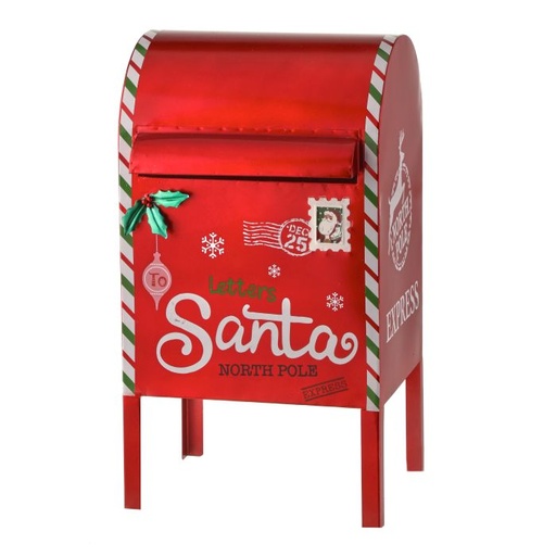 [MTX73091] 20.5" METAL "LETTERS TO SANTA" MAILBOX