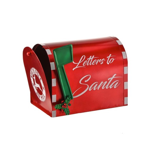[MTX73089] 14" METAL "LETTERS TO SANTA" MAILBOX