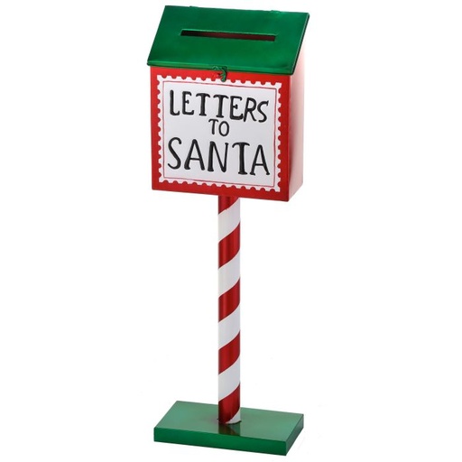 [MTX73088] 36" METAL STANDING MAILBOX "LETTERS TO SANTA"