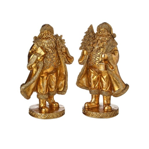 [MTX73031] 9" RESIN GILDED SANTA INDIVIDUAL