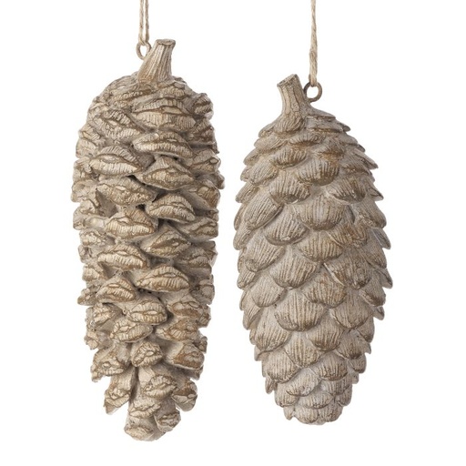 [MTX72919] 4.5-5.5"RESIN PINECONE ORNAMENT INDIVIDUAL