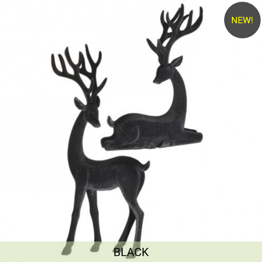 [MTX72982] 10-14.5" RESIN FLOCKED DEER INDIVIDUAL 