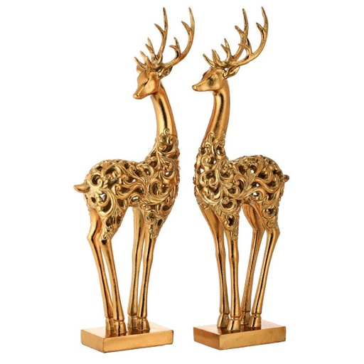 [MTX72977] 18" RESIN SCROLL DEER INDIVIDUAL