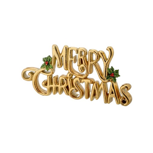 [MTX72970] 11.5" RESIN "MERRY CHRISTMAS" TABLE PIECE