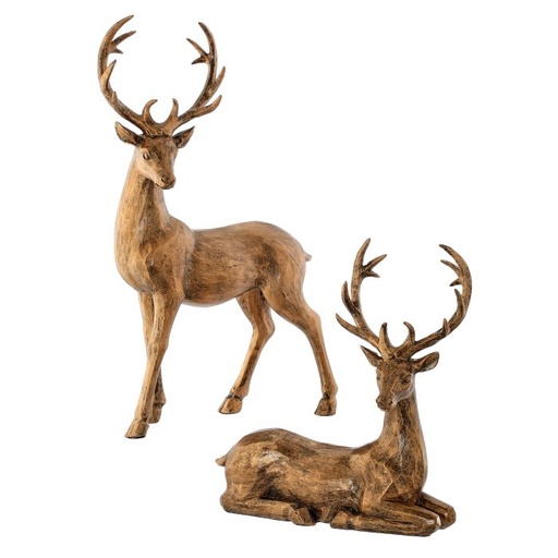 [MTX72936] 14" RESIN  HIGHLANDS DEER INDIVIDUAL