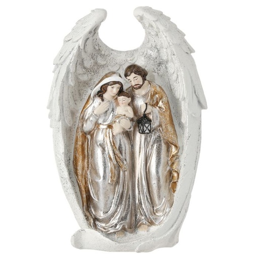[MTX72906] 12.5" RESIN RENAISSANCE ANGEL W/HOLY FAMILY 