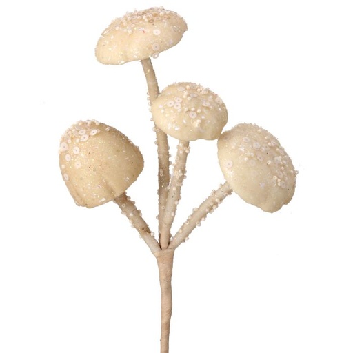 [MTX72902] 11"BEADED SEQUIN GLITTER MUSHROOM X4 PICK