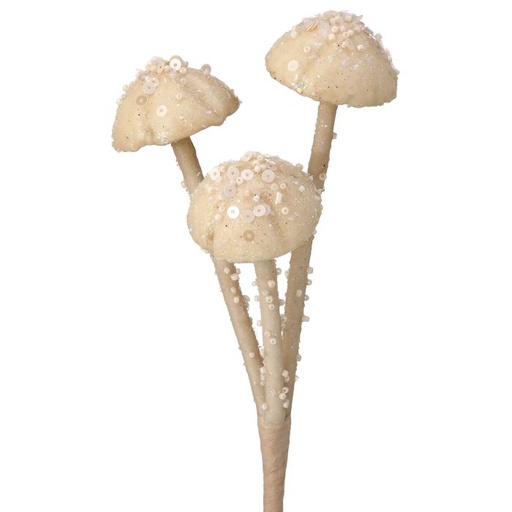 [MTX72901] 9"BEADED SEQUIN GLITTER MUSHROOM X3 PICK