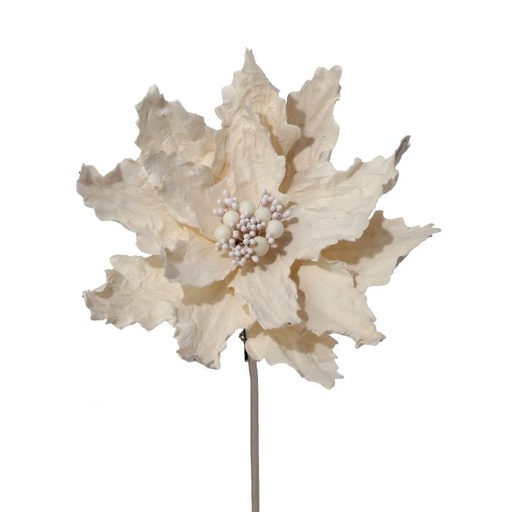 [MTX72894] 9" WINTER RETREAT WRINKLE POINSETTIA CLIP