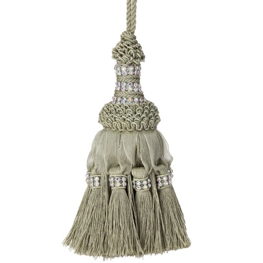 [MTX72842] 5.5" RIBBON W/JEWEL TASSEL ORNAMENT