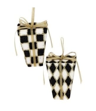 [MTX72823] 5" HARLEQUIN PACKAGE ORNAMENT INDIVIDUAL