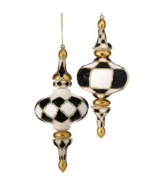 [MTX72821] 10.5" HARLEQUIN GLITTER KISMET ORNAMENT INDIVIDUAL
