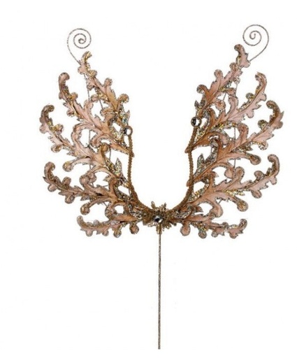 [MTX72806] 22.5"METAL W/JEWEL ANGEL WING STEM
