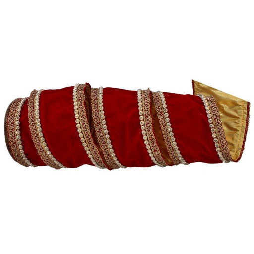 [MTX72755] 4"X5Y DIAMOND EDGE W/TRIM VELVET RIBBON