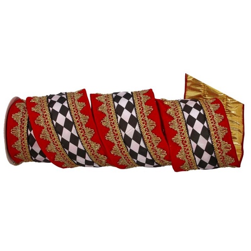 [MTX72754] 4"X5y CENTER DIAMOND W/BROCADE VELVET RIBBON