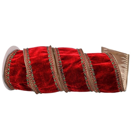 [MTX72671] 4"X5Y ROYAL COURT VELVET W/JEWEL EDGE