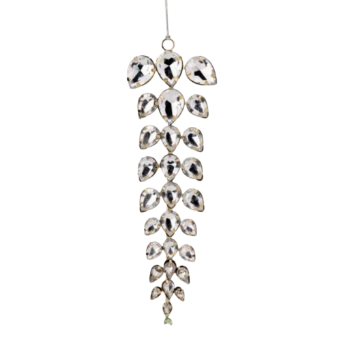 [MTX72555] 7.5" CRYSTAL JEWELED DROP ORNAMENT