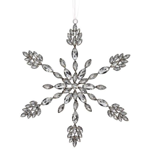 [MTX72547] 9.5" CRYSTAL JEWELED SNOWFLAKE ORNAMENT