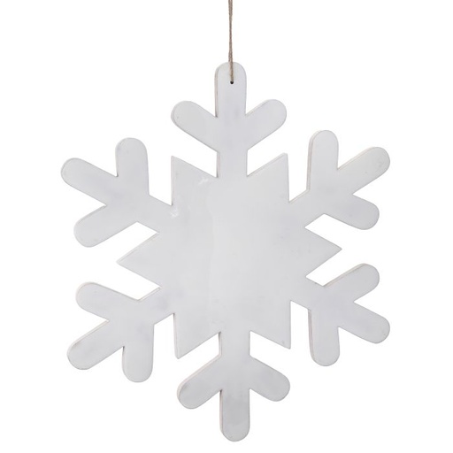 [MTX72405] 18" MDF ENAMEL SNOWFLAKE