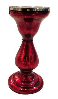 [MTX72380] 9" PILLAR/TAPER MERCURY CANDLE HOLDER 