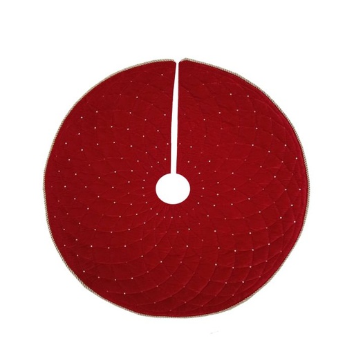 [MTX70831] 24"D VELVET QUILTED TREE SKIRT 