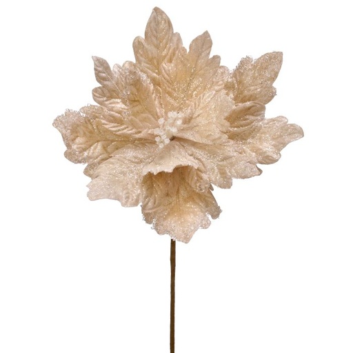 [MTX70533] 24" GLITTER ROYALTY POINSETTIA STEM