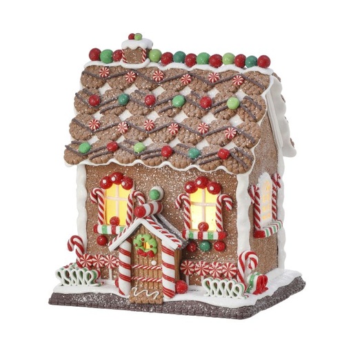 [MTX72229] 10" LED/BTY TMR LIGHTED HOLIDAY SWEETS HOUSE