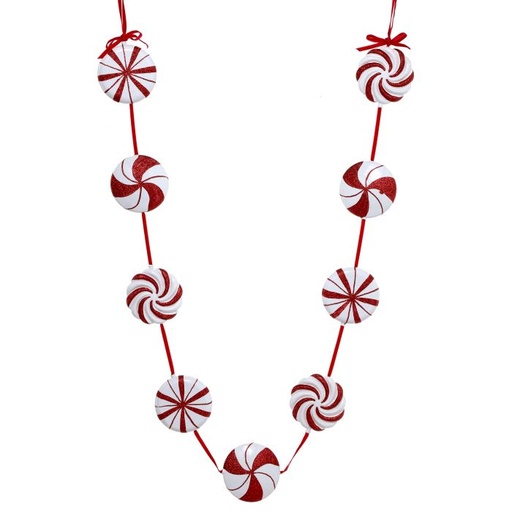 [MTX72105] 72" ASST PEPPERMINT GARLAND