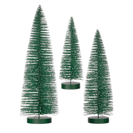 [MTX72099] 15" GREEN SNOW TIPPED BRISTLE TREE INDIVIDUAL