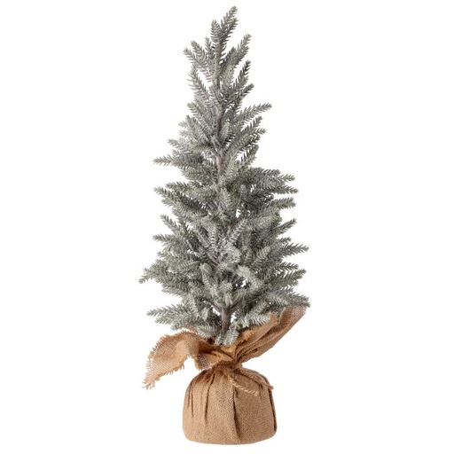 [MTX72062] 23" MINI SNOWY PINE TREE/BURLAP