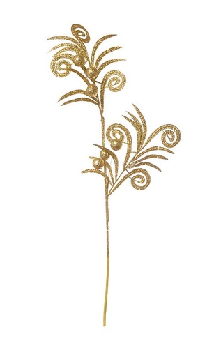[743903179441] 46" WP GLITTER ICED BERRY HANGING SPRAY