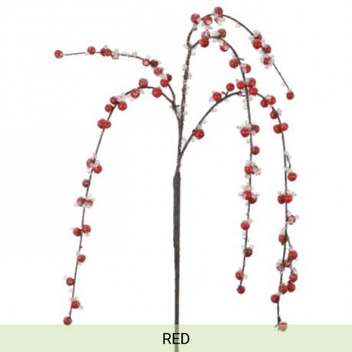 [MTX71941] 37" WP GLITTER ICED BERRY HANGING SPRAY