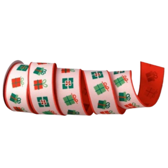 [MTC10043] 2.5"X10Y SATIN PLAYFUL GIFT PACKAGE RIBBON
