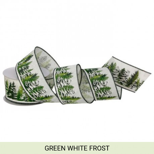 [MTX71815] 2.5"X4" WINTER FOREST RIBBON