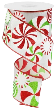 [MTX71810] 2.5X10Y CHRISTMAS PEPPERMINT RIBBON