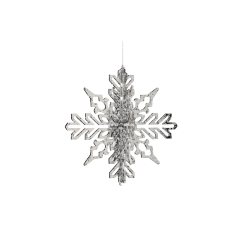 [MTX71795] 9" VP 3-D SHINY SNOWFLAKE/SNOW ORNAMENT KD