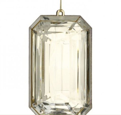 [MTX67416] 9" ACRYLIC EMERALD CUT PRECIOUS GEM ORNAMENT