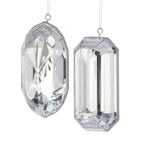 [MTX67414] 5"ACRYLIC REC/OBLNG PRECIOUS GEM ORNAMENT INDIVIDUAL