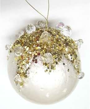 [743903172091] 4.5" JEWELED SHINY BALL ORNAMENT
