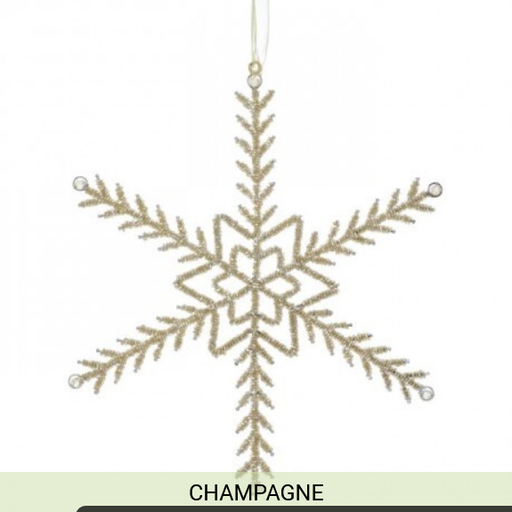 [MTX31815] 13" BEADED SNOWFLAKE ORNAMENT