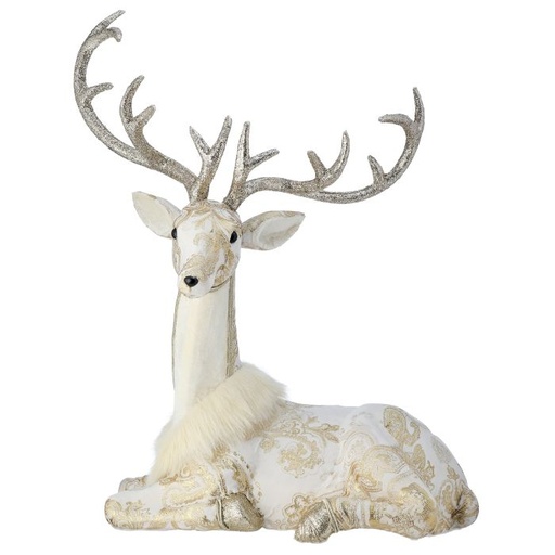[MTX71222] 21" FABRIC LAYING DEER
