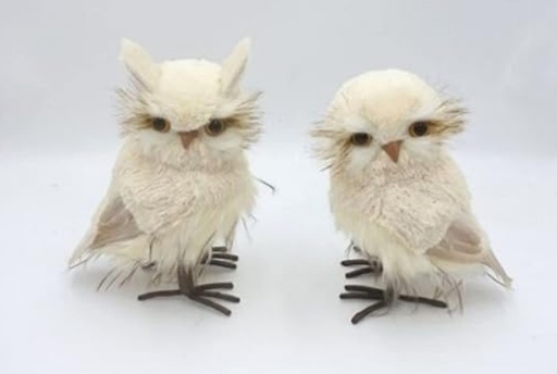 [743903166816] 9" NATURAL SNOW OWL INDIVIDUAL