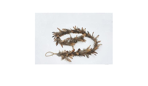 [743903166762] 48" NATURAL FEATHER GARLAND
